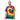 Plus Oversized tie-dye t-shirt - Classic rainbow / S